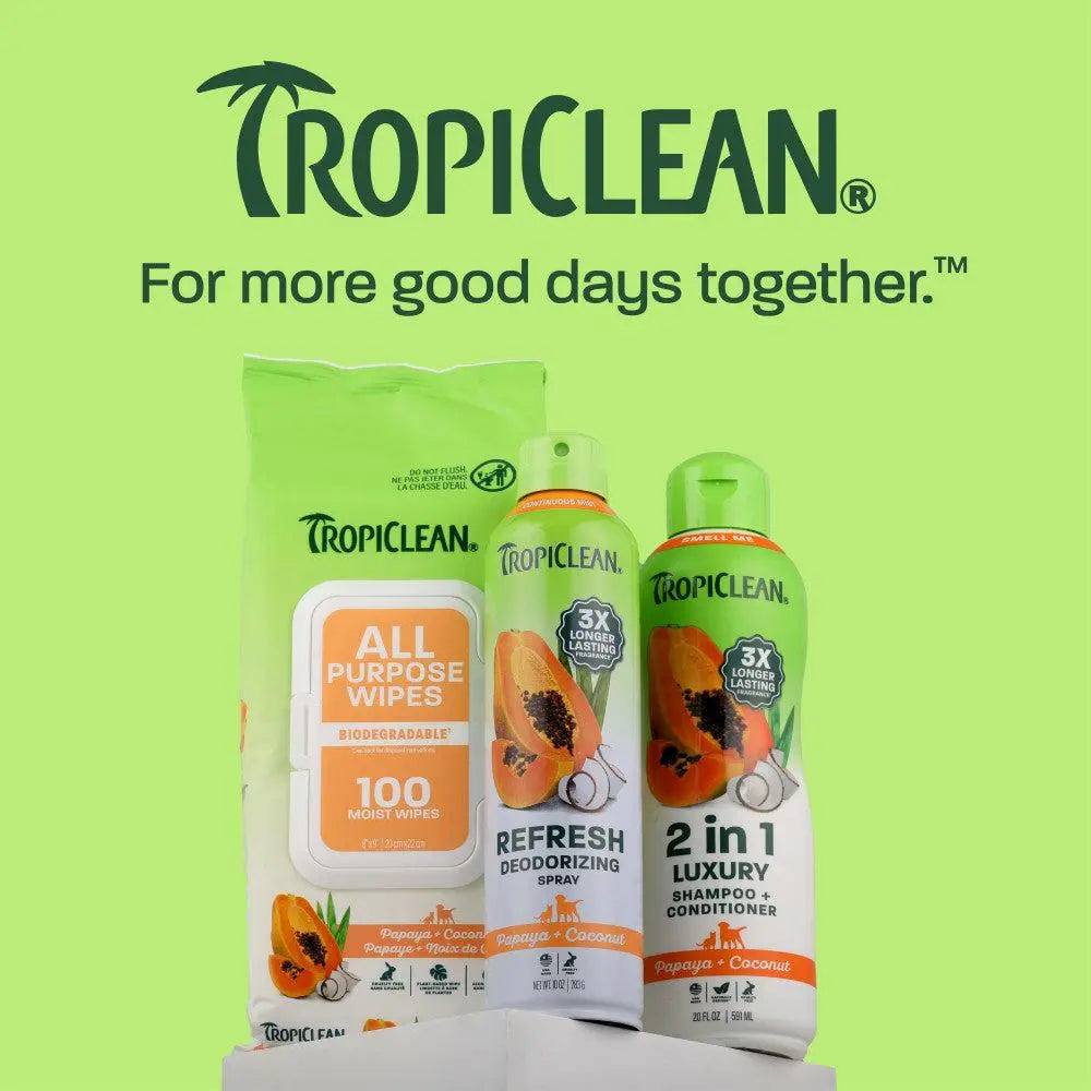 TropiClean Papaya Bliss Pet Care Bundle for Dogs and Cats