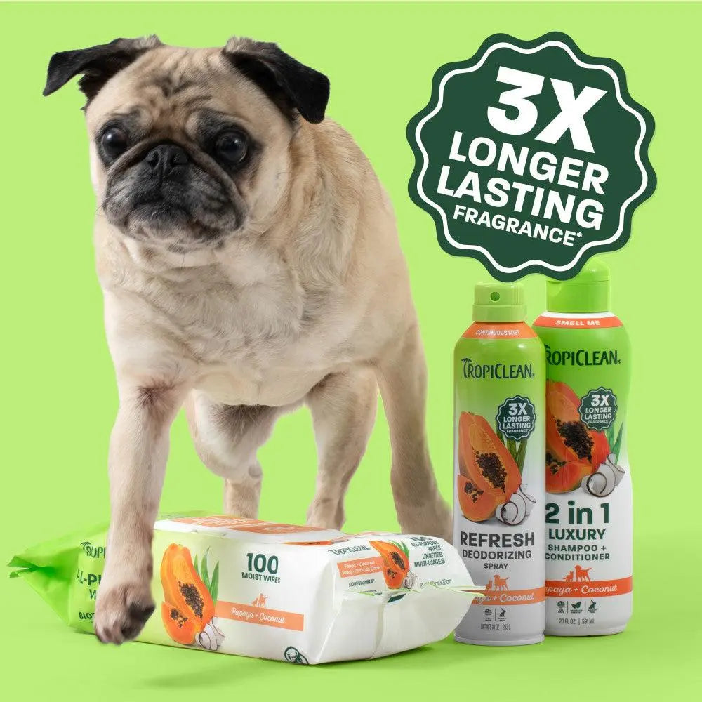 TropiClean Papaya Bliss Pet Care Bundle for Dogs and Cats