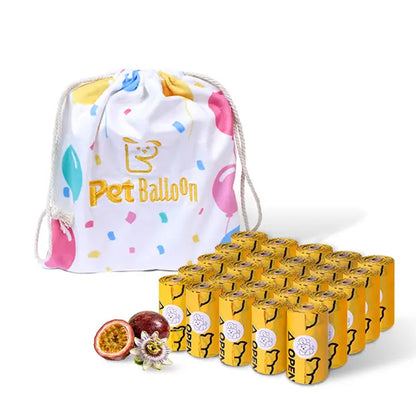 Premium Passion Fruit Scented Pet Waste Bags - Leak-Proof, Extra Thick & Large, 365 Count Pack, Yellow Velcro Closure, Essential for Dog Walking & Cat Litter Management