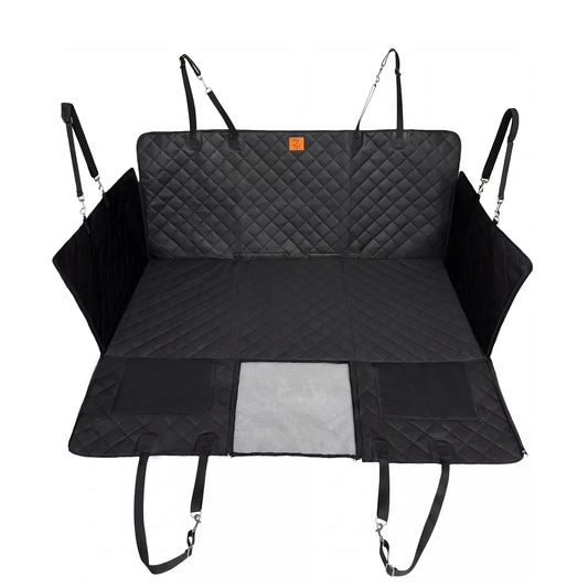 Zvrpet Heavy-Duty Dog Car Seat Cover with Mesh Window - Waterproof, Scratch-Resistant Hammock for SUVs and Trucks, Large Size, Non-Slip Design