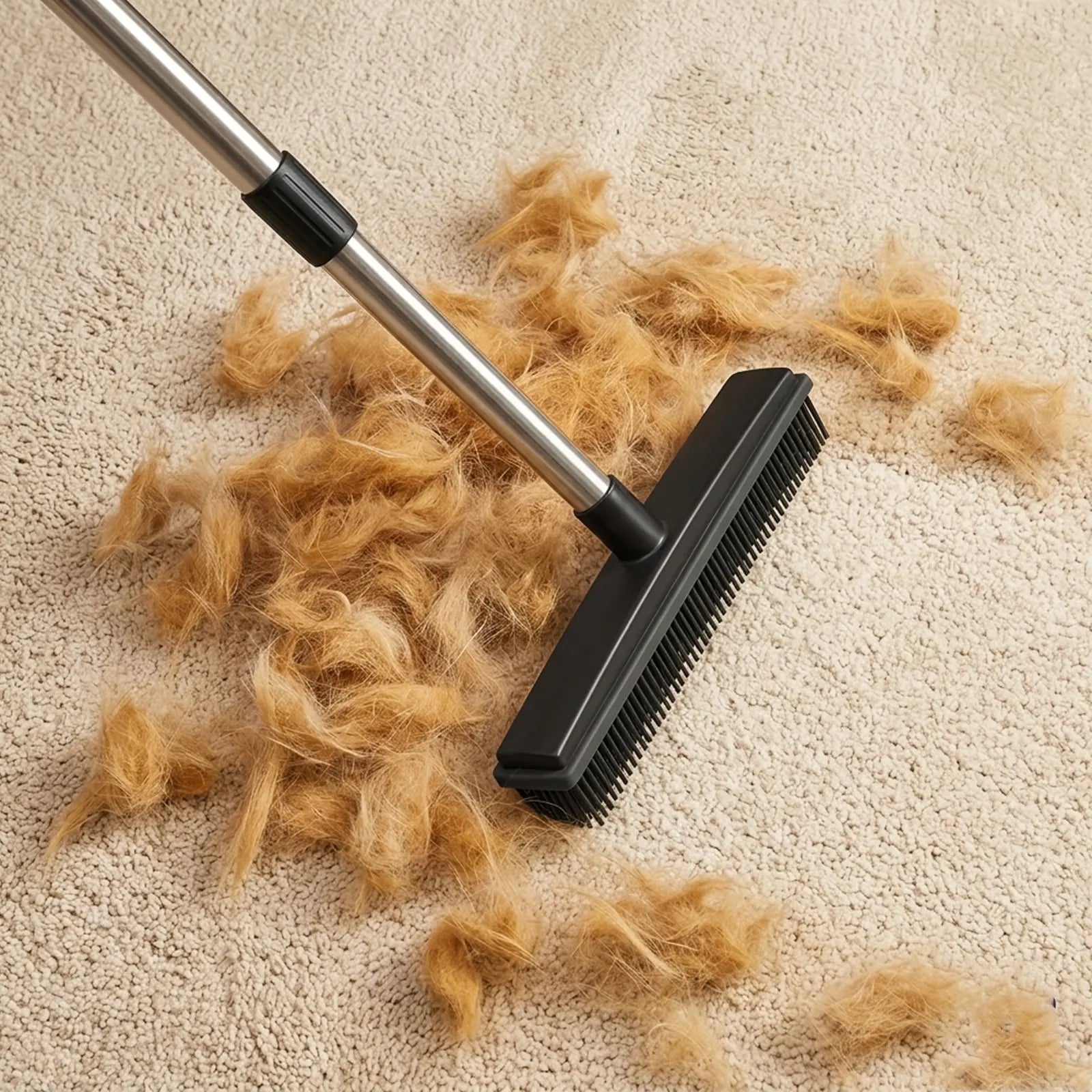 Pet Hair Removal Broom and Durable Floor Scrubber for Home Use