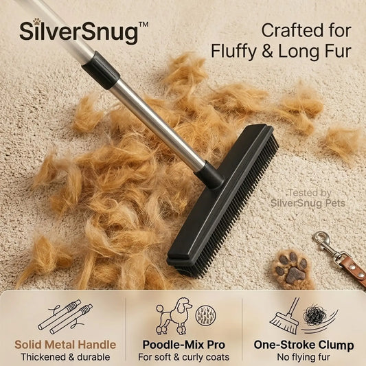 Pet Hair Removal Broom and Durable Floor Scrubber for Home Use