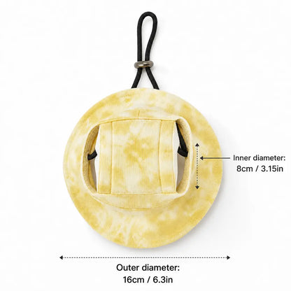 Adjustable Dog Bucket Hat for Small Dogs and Puppies